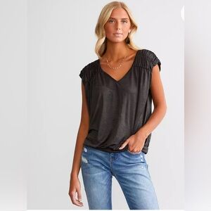 NWOT Day Trip - Ruched Sheen Top - size l